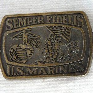 US Marine Core Semper Fidells bronze finish key ring